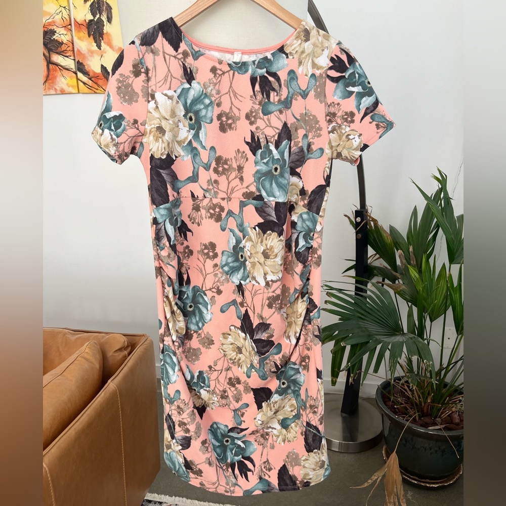 PinkBlush Floral Fitted Maternity Dress